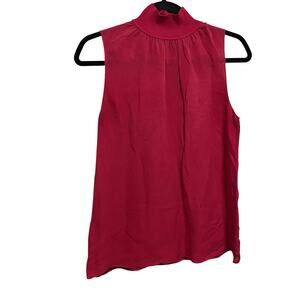 Women's Theory Mock Neck Silk Blouse